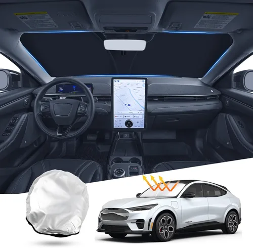 Vista 88 de T TGBROS Parasol para parabrisas para BMW X1 F48 2016 2017 2018 2019 2020 2021 2022 para ventana de automóvil, con bloqueo UV grueso y opaca