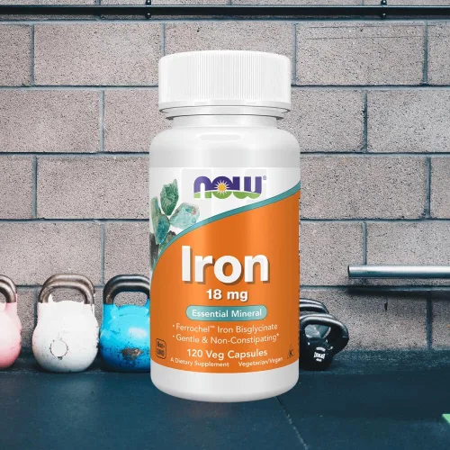 Vista 2 de NowFoods Hierro 18 mg Mineral Esencial 120 Cápsulas Vegetales