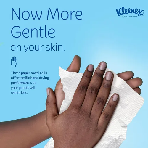 Vista 7 de Kleenex Toallas de Papel Profesionales Universales en Rollo Duro, a Granel (50606), Enrollado con Núcleo de 1.75", Bolsillos de Absorción Premium