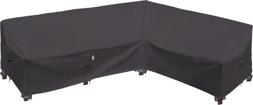 Vista 41 de Funda de Sofá Seccional de Servicio Pesado para Exteriores, Fundas Impermeables 600D para Sofá Seccional de Patio, Funda para Muebles de Jardín