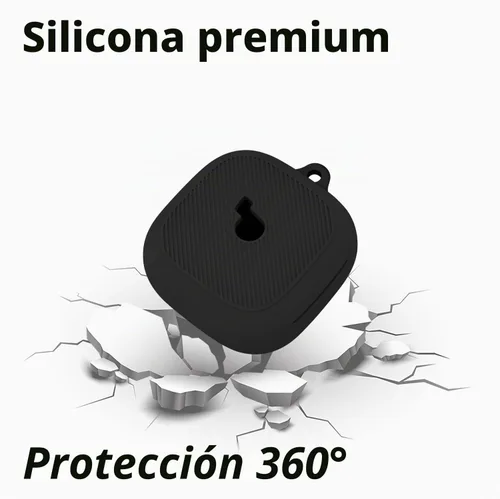 Vista 4 de Geiomoo Funda para Anker Soundcore Liberty 5, suave, flexible, resistente a los arañazos, con mosquetón (negro)