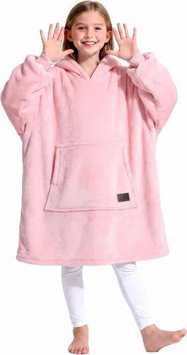 Vista 26 de Catalonia Sudadera tipo manta con capucha para niños, sudadera de sherpa extragrande para adolescentes jóvenes, idea de regalo