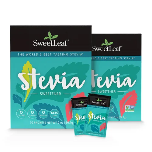 Vista 12 de SweetLeaf Paquetes de Stevia en polvo, edulcorante cero calorías con extracto de hoja de stevia, sin aditivo edulcorante artificial, sin azúcar