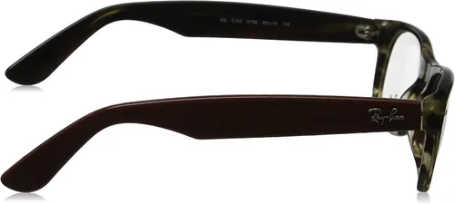 Vista 3 de Ray-Ban Gafas RX5184 - 5798, tortuga montura marrón de 1.969 in con lente de demostración transparente, Tortuga Marrón