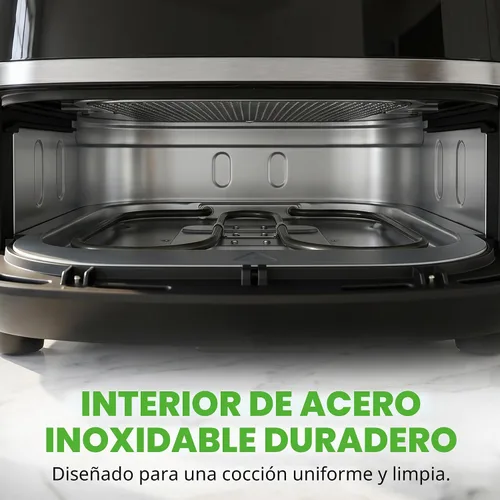 Vista 9 de NutriChef Freidora de aire extra grande de 6 cuartos con preajustes de cocción 11 en 1 Cesta extragrande para pizza de hasta 12 pulgadas