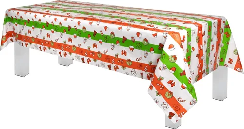 Vista 42 de Grandipity Mantel de plástico desechable de calidad prémium para fiestas con temática de globos de cumpleaños, 1 paquete, 54 x 108 pulgadas, mantel
