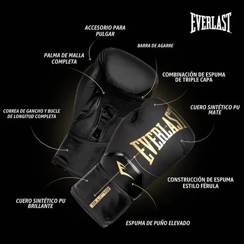 Vista 4 de Everlast Guantes de boxeo Elite 2 Dorado