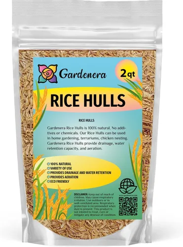 Vista 6 de Gardenera Cascos de arroz orgánico – Mejora la textura del suelo y la retención de nutrientes – Lo mejor para plantas de casa y ropa de cama
