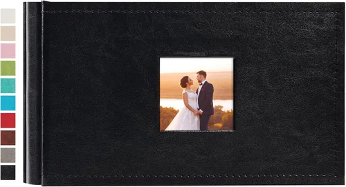 Vista 26 de potricher Álbum de fotos pequeño de 4 x 6 pulgadas, 100 fotos, cubierta de cuero, libro de fotos con 100 bolsillos horizontales para familia, boda
