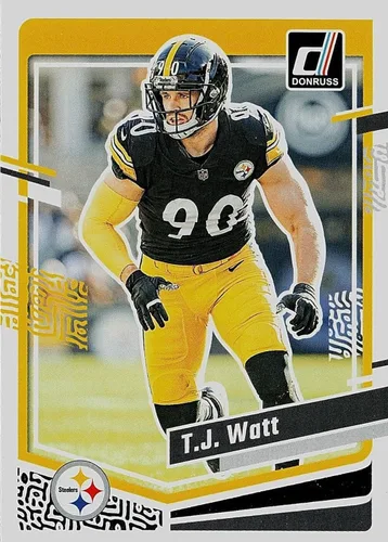 Vista 7 de Pittsburgh Steelers 2023 Donruss Juego de 12 Tarjetas del Equipo Sellado de Fábrica con Kenny Pickett, George Pickens y TJ Watt más 3 Tarjetas