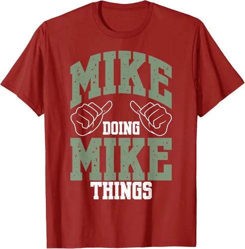 Vista 4 de Camiseta divertida de Mike Doing Mike Things Mike Birthday, Negro
