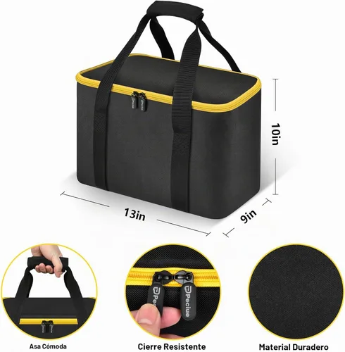 Vista 2 de Bolsa de herramientas universal para sierra circular DEWALT 20V MAX DCS391B/DCS565B, para Makita XSS02Z 18V Sierra Circular - Solo funda (negro)