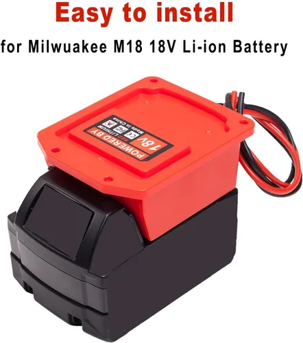 Vista 6 de Adaptador para Power Wheel para batería Milwaukee M18 de 18 V, conector de potencia calibre 14