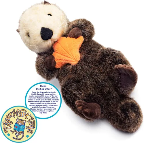 Vista 2 de TigerHart Owen La Nutria Marina - Animal de Peluche de 13 Pulgadas de Felpa