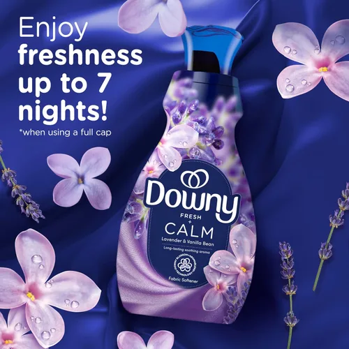Vista 6 de Downy Líquido suavizante de telas ultrasuave, calma, lavanda y vainilla, 26 onzas líquidas, 39 cargas