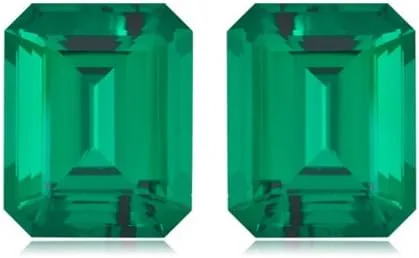 Vista 3 de 2.60-3.19 Cts de 0.315x0.236 in AAA Corte Esmeralda Creada en Laboratorio Esmeralda (2 pcs) Suelta Piedras Preciosas, esmeralda creada