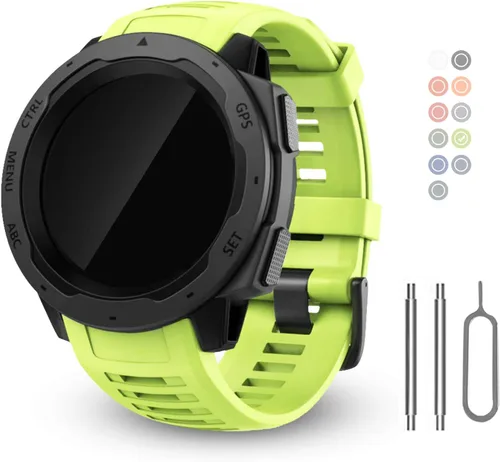 Vista 18 de Correa de repuesto para reloj Garmin Instinct, correa de silicona suave compatible con Garmin Instinct 2/Solar/Tactical