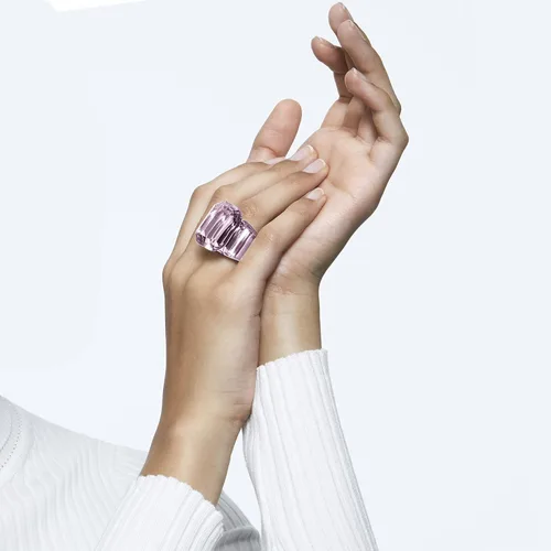 Vista 3 de SWAROVSKI Lucent Cocktail Ring Jewelry Collection, Blue Crystal, Pink Crystal