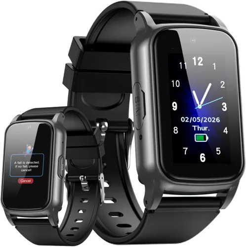 Vista 10 de Fall Detection Smart Watch for Seniors with GPS Tracking, SOS Alert & HD Video Call, Waterproof Fitness Tracker for Dementia/Alzheimer’s, 4G Safety
