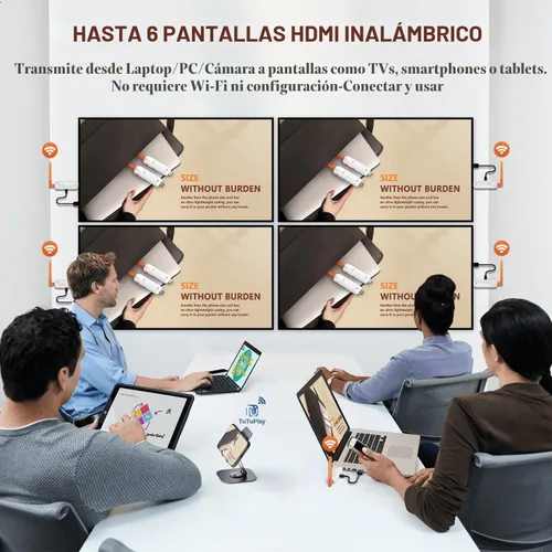 Vista 3 de TIMBOOTECH Receptores y transmisores inalámbricos HDMI 2 con pantallas LED