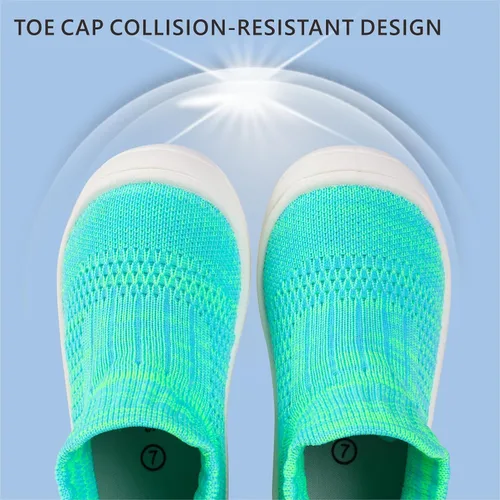 Vista 4 de Calcetines para caminar para bebés, niños y niñas, sin cordones, cálidas, anchas, seguras, transpirables, de primera moda, antideslizantes, suaves