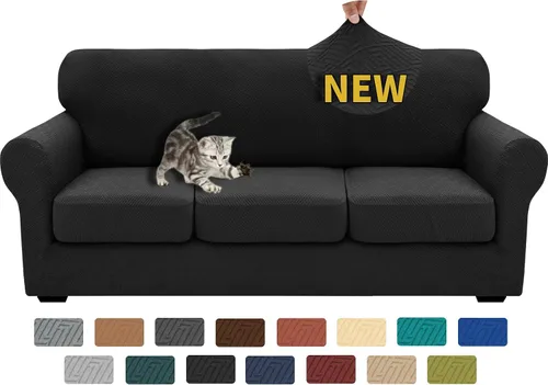 Vista 91 de XINEAGE Funda de diván para sofá en forma de L, fundas de sofá modular para mascotas, funda de asiento de sofá antideslizante lavable, fundas