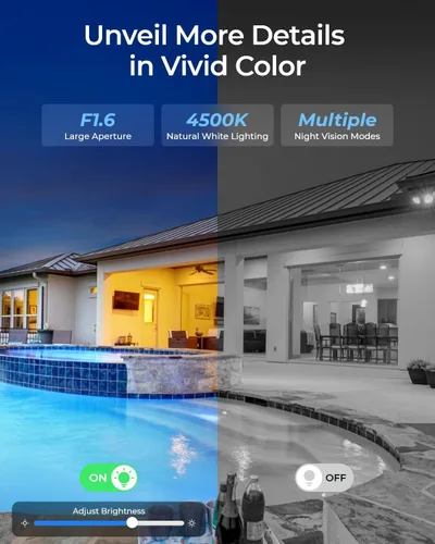Vista 3 de REOLINK Cámara IP PoE de doble lente 4K 8MP 180°, IK10 a prueba de vandalismo, detección de personas/vehículos/animales, visión nocturna a