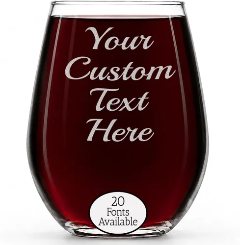 Vista 26 de Copa de vino grabada para el día de la madre, grabado para el Día de la Madre, regalos personalizados para mamá, regalos únicos personalizados
