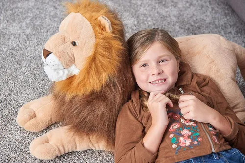 Vista 4 de Wild Republic Jumbo - Animal gigante de peluche, León, 30 pulgadas