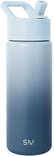 Vista 93 de Simple Modern botella de agua con tapa con pajita, termo de acero inoxidable con aislamiento al vacío, reutilizable, sin BPA, sin fugas