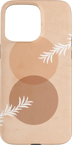 Vista 28 de iPhone 16 Moon Phases Plant Boho Beige Terracotta Bohemian Aesthetic Case
