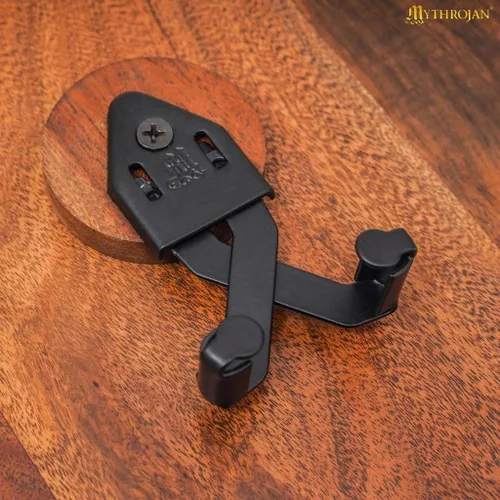 Vista 4 de Mythrojan Wooden Sword Wall Mount Medieval Sword Plaque Holder with Hardware Single Sword Display Hanger