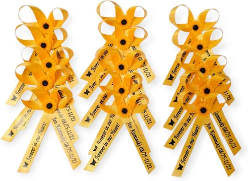 Vista 9 de 25 cintas personalizadas de servicio conmemorativo para celebración fúnebre de la vida, por encargo, conmemoración de conciencia, aniversario, cruz