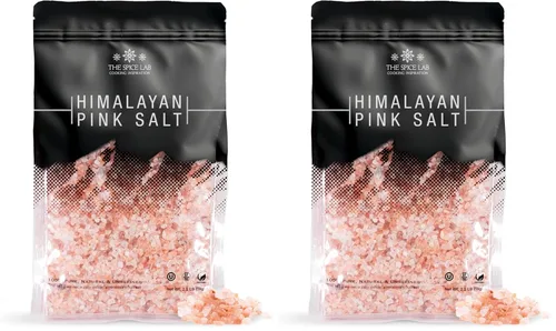 Vista 13 de The Spice Lab Sal del Himalaya – Gruesa 1 libra – La sal rosa del Himalaya es rica en nutrientes y minerales para la salud – Cristal puro gourmet