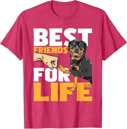 Vista 30 de Best Friends for Life - Rottweiler Animal Dog Lover Breeder T-Shirt