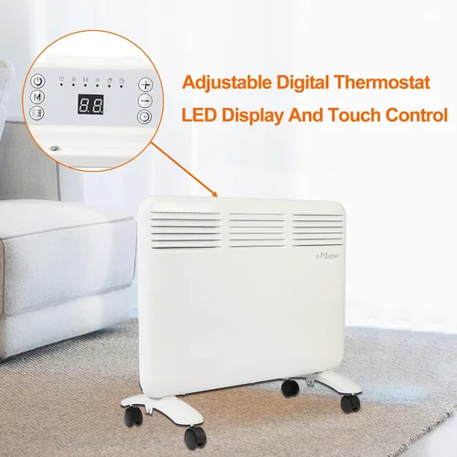 Vista 2 de Calentador súper eficiente para uso en interiores, calentadores silenciosos portátiles independientes de 1000 W con control digital LED ajustable