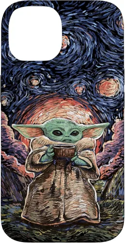 Vista 4 de Star Wars: The Mandalorian The Child Starry Night Style - Carcasa para iPhone 17