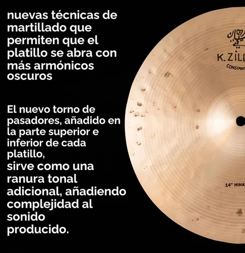 Vista 4 de Zildjian K1070 14" K Constantinopla Hi-Hat Platillos - Par