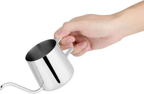 Vista 7 de 8.5 fl oz/11.8 fl oz verter sobre tetera de café, tetera de cuello de cisne, cafetera de acero inoxidable con boquilla larga de cuello de cisne