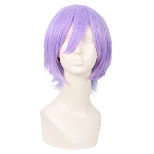 Vista 11 de MapofBeauty - Peluca de cabello largo y rizado en espiral para disfraz de cosplay (azul celeste)