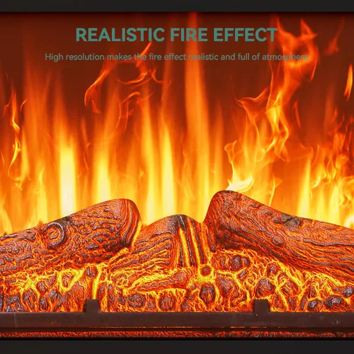 Vista 4 de YITAHOME Insertos de chimenea eléctrica pequeña de 23 pulgadas, calentadores de chimenea para uso en interiores, control remoto con temporizador