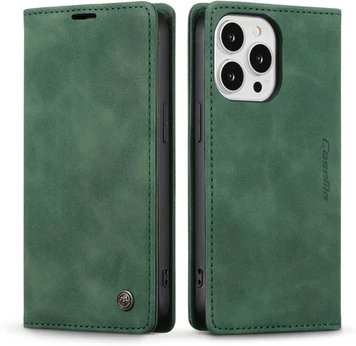 Vista 113 de QLTYPRI Para iPhone Air Case Wallet Con Tarjetero, Vintage PU Cuero Kickstand Cierre Magnético A Prueba De Golpes Folio Libro Funda Para IPhone 17