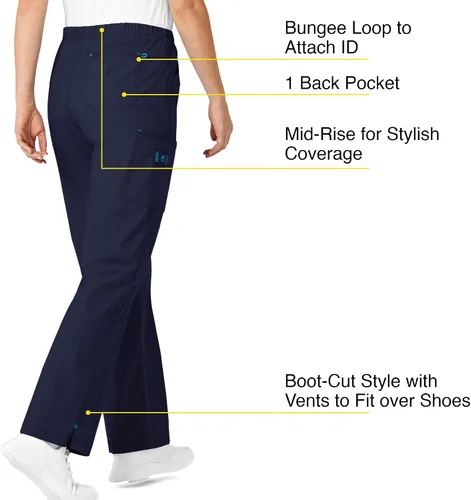 Vista 4 de WonderWink Wonderflex Faith - Pantalón estilo hospitalario para mujer
