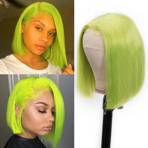 Vista 18 de Pelucas de cabello humano Bob de Beauty Forever, rubia con raíces marrones, parte lateral, corte recto, 7x5 encaje HD, adiós a los nudos, peluca Bob