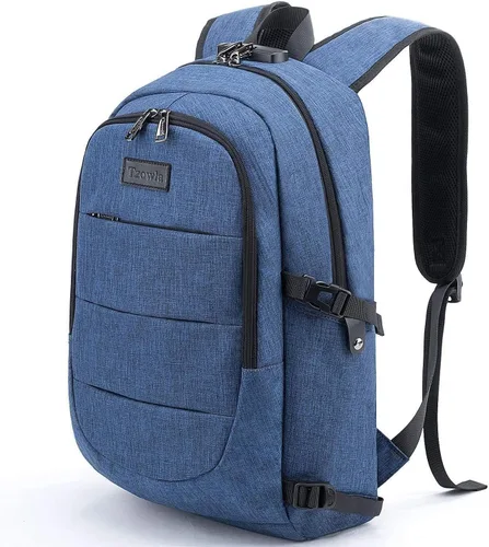 Vista 27 de Tzowla, mochila de viaje de negocios para computadora portátil de 15,6 a 17,3 pulgadas para mujeres, hombres y para regalar, A-Negro
