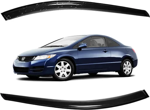 Vista 70 de Viseras para ventanas para Mazda 3 Sedán 4 puertas 2004 2005 2006 2007 2008 2009 estilo JDM Mugen, deflector de viento, protector solar y de lluvia