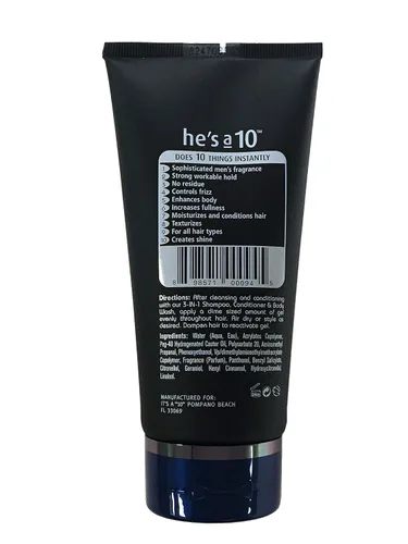 Vista 2 de Its A 10 He Is A 10 Miracle Defining Gel Gel para hombre, 5 onzas
