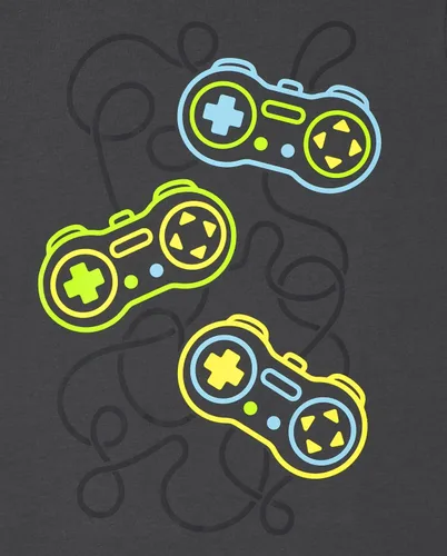 Vista 2 de The Children's Place Boys' Gamer Long Sleeve Graphic T-Shirts,multipacks