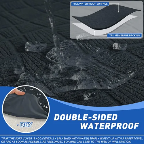Vista 3 de MAXIJIN Fundas impermeables para sillas reclinables pequeñas de 3 piezas, fundas reclinables que se mantienen en su lugar, fundas reclinables Lazy