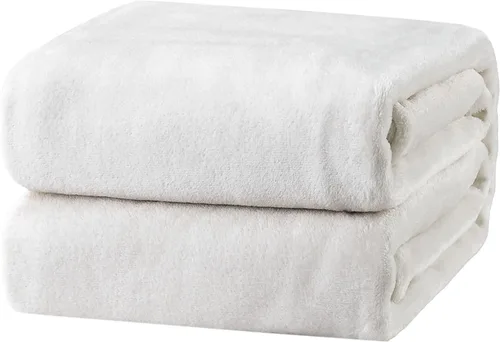 Vista 15 de Bedsure GentleSoft Bedding Manta de Vellón para Niñas y Niños - Mantas Pequeñas Suaves, Acogedoras y Bonitas para Viajes, 43x55 Pulgadas, Blanco